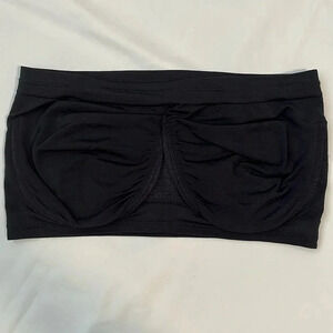 Angel Seamless Underwire Bandeau  Bra Black, Size 1XL